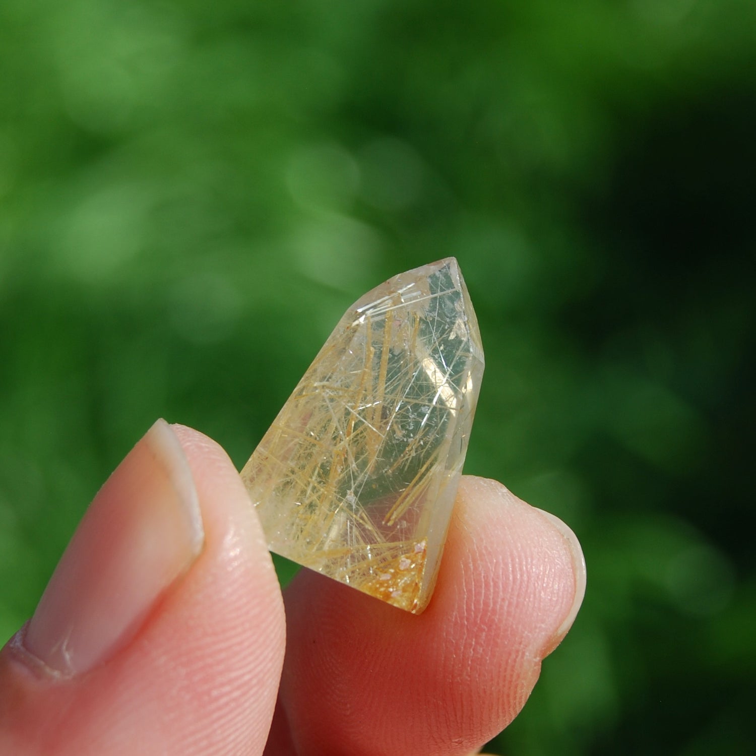 Channeler Golden Rutile Clear Quartz Crystal Mini Tower