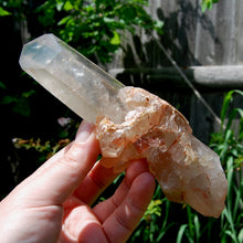 Load image into Gallery viewer, Channeler Cross Pink Shadow Smoky Lemurian Seed Quartz Crystal Starbrary Cluster, Brazil
