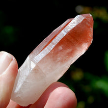 Load image into Gallery viewer, Curved Strawberry Pink Lemurian Seed Quartz Crystal Tantric Twin, Serra do Cabral, Brazil
