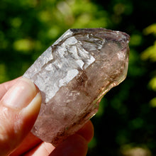 Load image into Gallery viewer, Smoky Amethyst Quartz Crystal Elestial, Specular Hematite Lepidocrocite Fenster Amethyst
