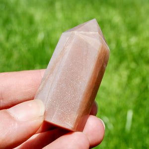 AAA Confetti Sunstone Crystal Tower, Top Quality Gem Sunstone Crystal Point