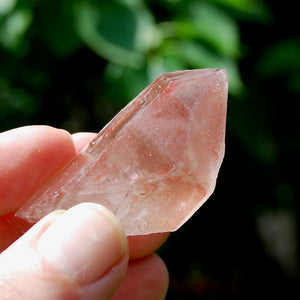 Strawberry Pink Scarlet Temple Lemurian Quartz Crystal Cluster Dreamsicle, Serra do Cabral, Brazil