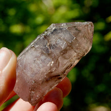 Load image into Gallery viewer, Smoky Amethyst Quartz Crystal Elestial, Specular Hematite Lepidocrocite Fenster Amethyst
