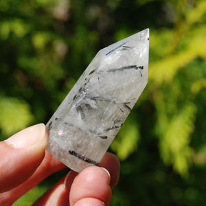 Black Tourmaline Quartz Crystal Tower