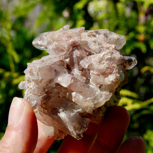 DT Floater Red Phantom Pyramid Hematoid Quartz Crystal Cluster, Specular Hematite, Zambia