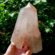 Load image into Gallery viewer, Record Keeper Soulmate Tantric Twin Pink Shadow Smoky Lemurian Seed Quartz Crystal Starbrary, Brazil
