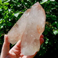 Load image into Gallery viewer, Record Keeper Soulmate Tantric Twin Pink Shadow Smoky Lemurian Seed Quartz Crystal Starbrary, Brazil
