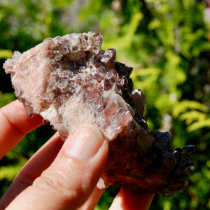 DT Floater Phantom Pyramid Hematoid Quartz Crystal Cluster, Specular Red Hematite