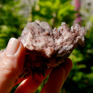 DT Floater Phantom Pyramid Hematoid Quartz Crystal Cluster, Specular Red Hematite