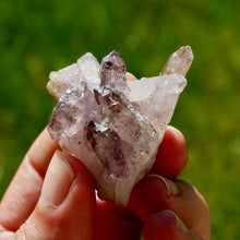 Load image into Gallery viewer, Smoky Amethyst Quartz Crystal Cluster, Specular Hematite Amethyst
