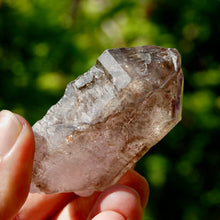 Load image into Gallery viewer, Smoky Amethyst Quartz Crystal Elestial, Specular Hematite Lepidocrocite Fenster Amethyst
