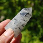 Black Tourmaline Quartz Crystal Tower