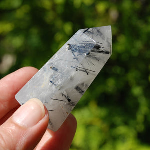 Black Tourmaline Quartz Crystal Tower