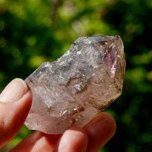 Load image into Gallery viewer, Smoky Amethyst Quartz Crystal Elestial, Specular Hematite Lepidocrocite Fenster Amethyst
