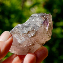 Load image into Gallery viewer, Smoky Amethyst Quartz Crystal Elestial, Specular Hematite Lepidocrocite Fenster Amethyst
