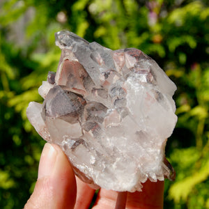 DT Floater Phantom Pyramid Hematoid Quartz Crystal Cluster, Specular Red Hematite