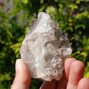 DT Floater Phantom Pyramid Hematoid Quartz Crystal Cluster, Specular Red Hematite