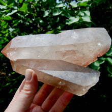 Load image into Gallery viewer, Record Keeper Soulmate Tantric Twin Pink Shadow Smoky Lemurian Seed Quartz Crystal Starbrary, Brazil
