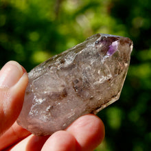 Load image into Gallery viewer, Smoky Amethyst Quartz Crystal Elestial, Specular Hematite Lepidocrocite Fenster Amethyst
