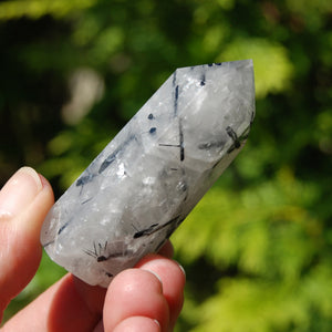 Black Tourmaline Quartz Crystal Tower