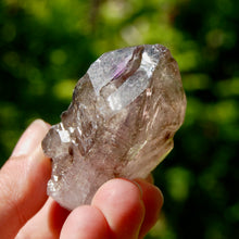 Load image into Gallery viewer, Smoky Amethyst Quartz Crystal Elestial, Specular Hematite Lepidocrocite Fenster Amethyst
