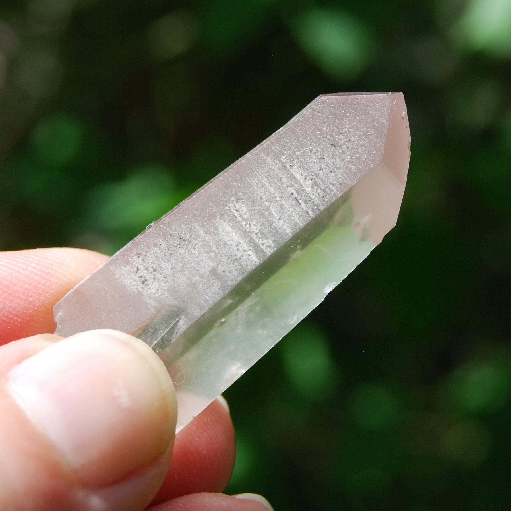 Rare Pink Lithium Lemurian Quartz Crystal Starbrary, Brazil