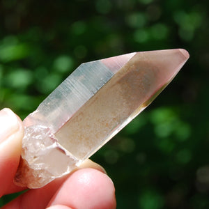 Rare Pink Lithium Lemurian Quartz Crystal