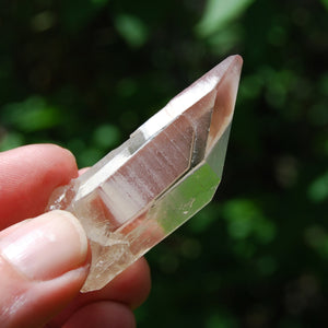 Rare Pink Lithium Lemurian Quartz Crystal