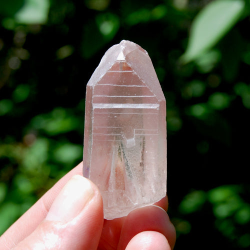 Empathic Warrior Dow Channeler Pink Lithium Lemurian Quartz Crystal, Brazil