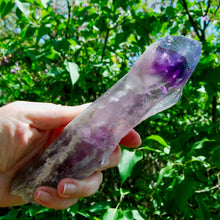 Load image into Gallery viewer, 8in XL Raw Amethyst Dragon&#39;s Tooth Point, Phantom Amethyst, Brazil
