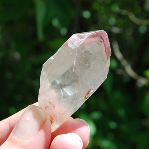 Pink Lithium Lemurian Quartz Crystal