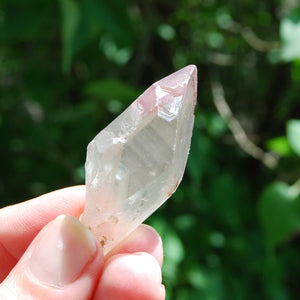 Pink Lithium Lemurian Quartz Crystal