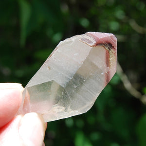 Pink Lithium Lemurian Quartz Crystal