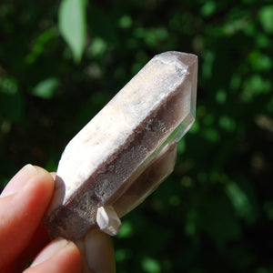 Tantric Twin Devic Temple Bridge Pink Lithium Lemurian Quartz Crystal Starbrary, Brazil