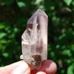 Tantric Twin Devic Temple Bridge Pink Lithium Lemurian Quartz Crystal Starbrary, Brazil