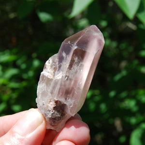 Tantric Twin Devic Temple Bridge Pink Lithium Lemurian Quartz Crystal Starbrary, Brazil