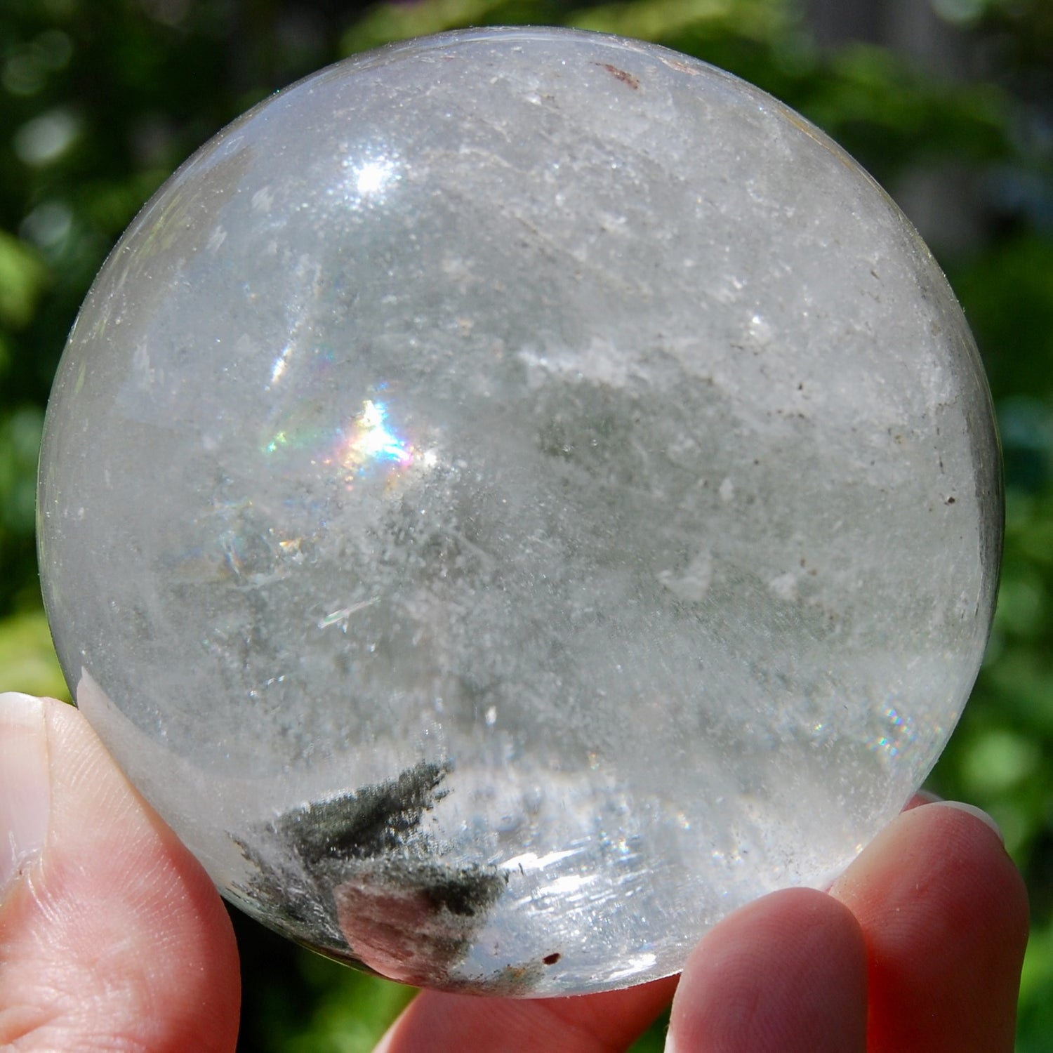 Lodolite Garden Quartz Crystal Sphere, Shamanic Dreamstone Landscape Quartz