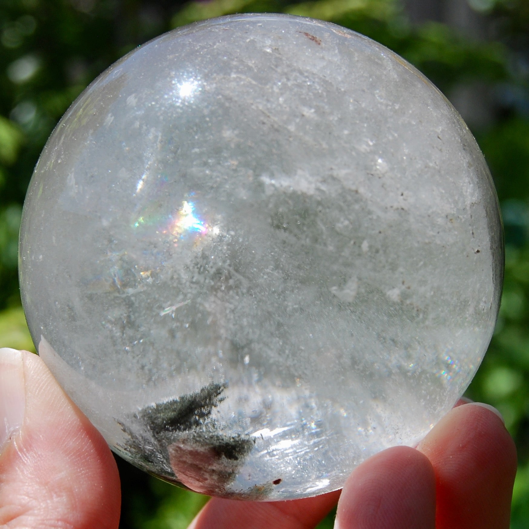 Lodolite Garden Quartz Crystal Sphere, Shamanic Dreamstone Landscape Quartz