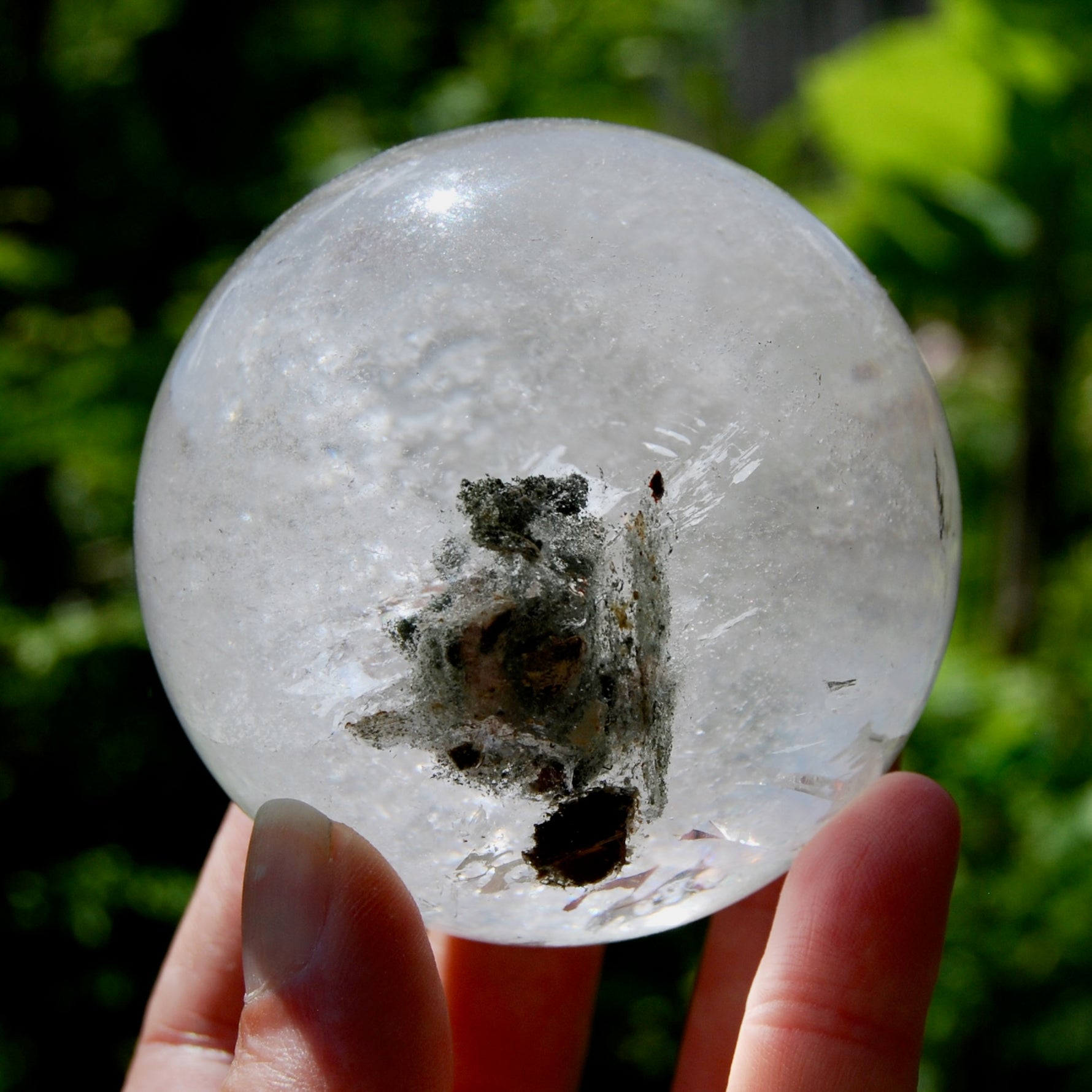 Lodolite Garden Quartz Crystal Sphere, Shamanic Dreamstone Landscape Quartz