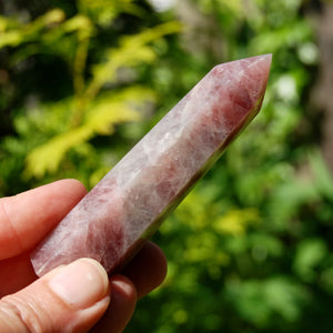 Purple Rose Quartz Crystal Tower, Lavender Rose Quartz