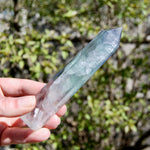 Watermelon Fluorite Crystal Tower, Rainbow Filled Transparent Fluorite