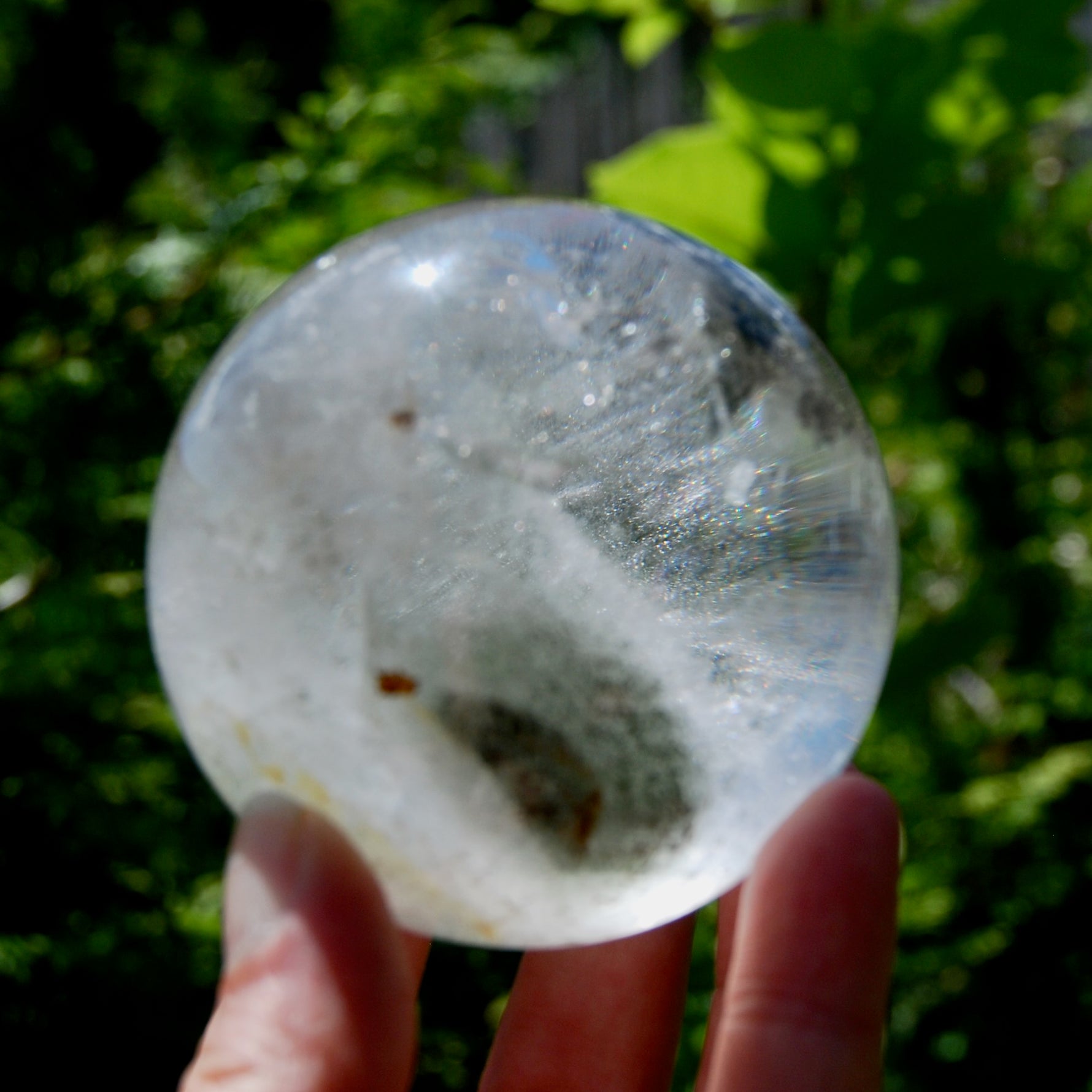 Lodolite Garden Quartz Crystal Sphere, Shamanic Dreamstone Landscape Quartz