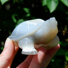 Load image into Gallery viewer, Large Agate Geode Crystal Turtle, Hand Carved
