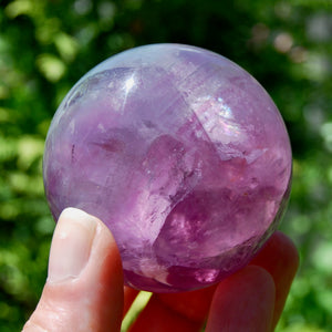 Magenta Watermelon Fluorite Crystal Sphere