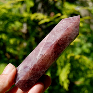 Purple Rose Quartz Crystal Tower, Lavender Rose Quartz