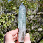 Watermelon Fluorite Crystal Tower, Rainbow Filled Transparent Fluorite