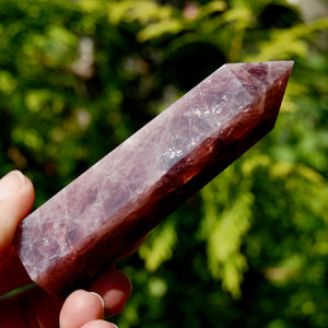 Purple Rose Quartz Crystal Tower, Lavender Rose Quartz polished point