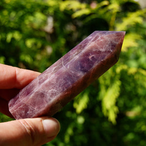 Purple Rose Quartz Crystal Tower, Lavender Rose Quartz polished point