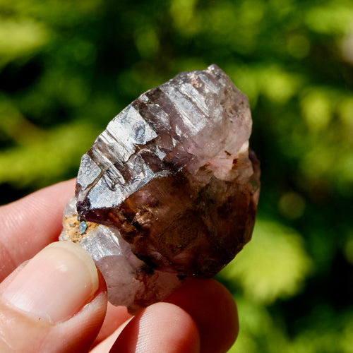 Smoky Fenster Amethyst Quartz Crystal Elestial Scepter, Lepidocrocite Amethyst