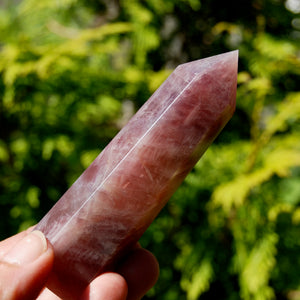 Purple Rose Quartz Crystal Tower, Lavender Rose Quartz Polished Point